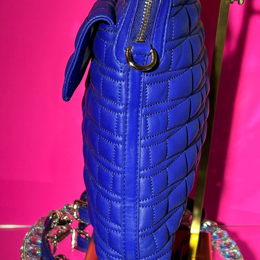 Kate Spade New York Purple Quilted Bag 16.5” x 12” Storybook Lining w/Bag Charm - Picture 5 of 17